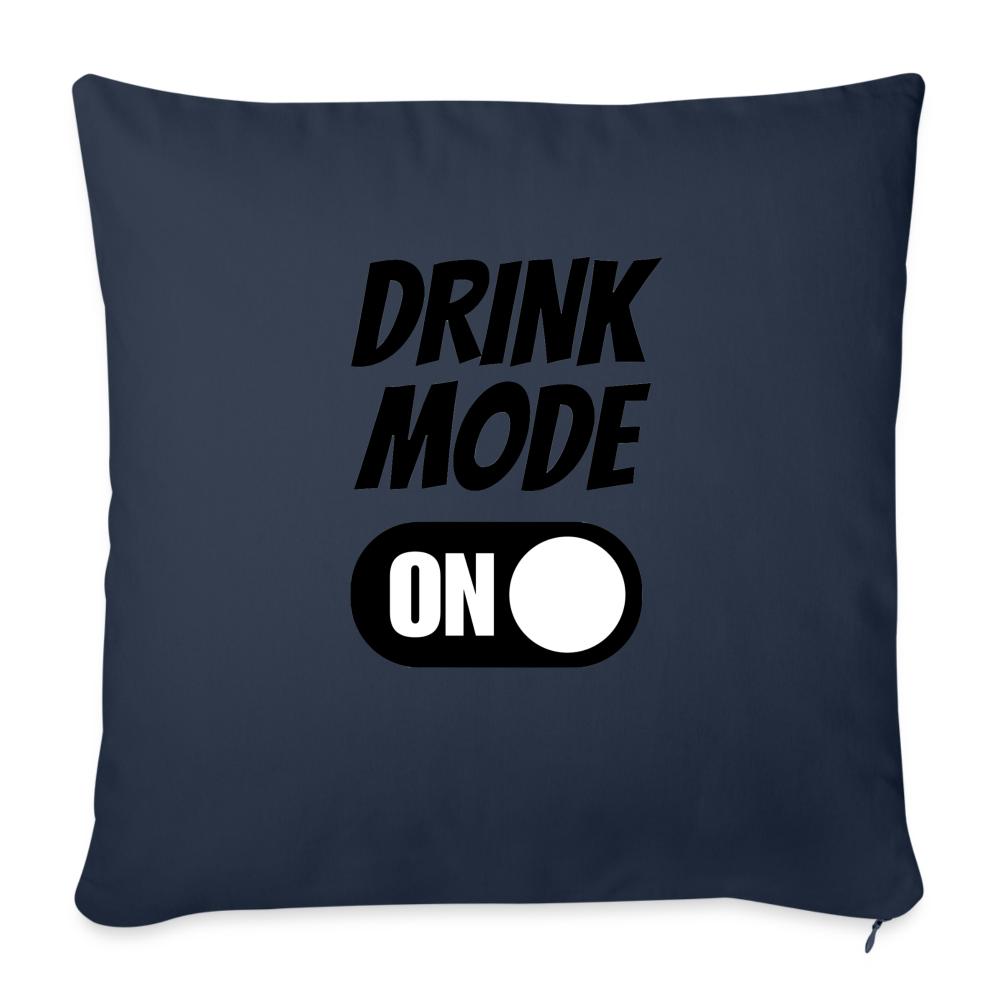 DRINK MODE ON - Sofakissen mit Füllung 44 x 44 cm - Navy