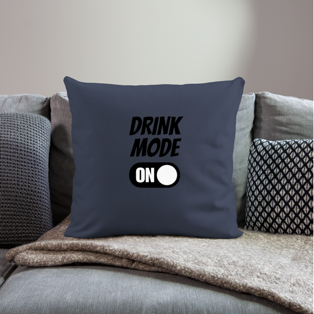 DRINK MODE ON - Sofakissen mit Füllung 44 x 44 cm - Navy