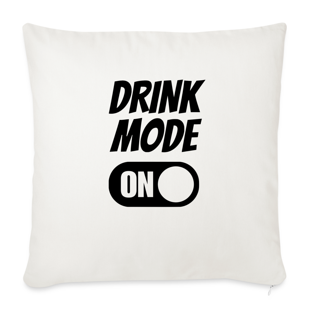 DRINK MODE ON - Sofakissen mit Füllung 44 x 44 cm - Naturweiß