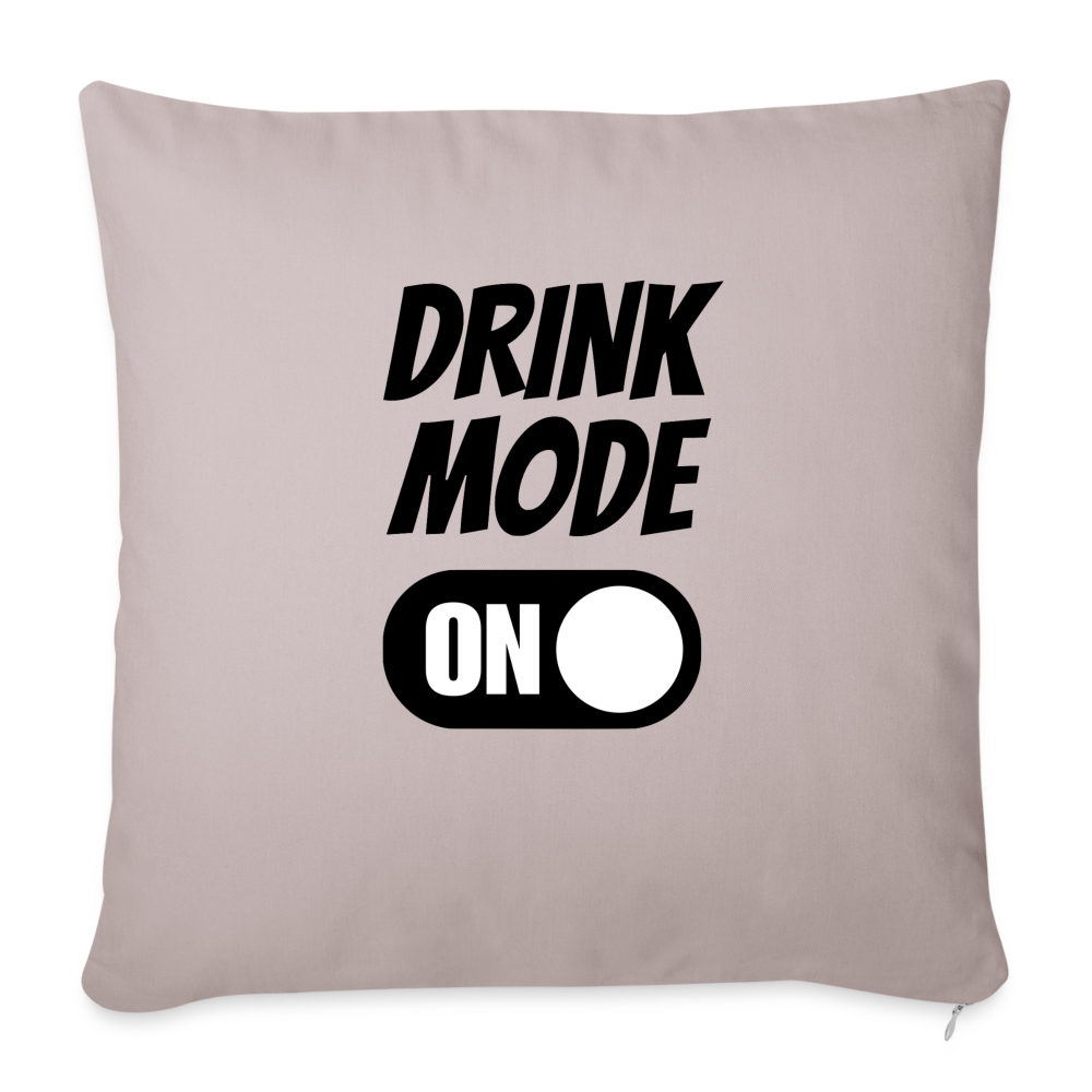 DRINK MODE ON - Sofakissen mit Füllung 44 x 44 cm - helles Taupe