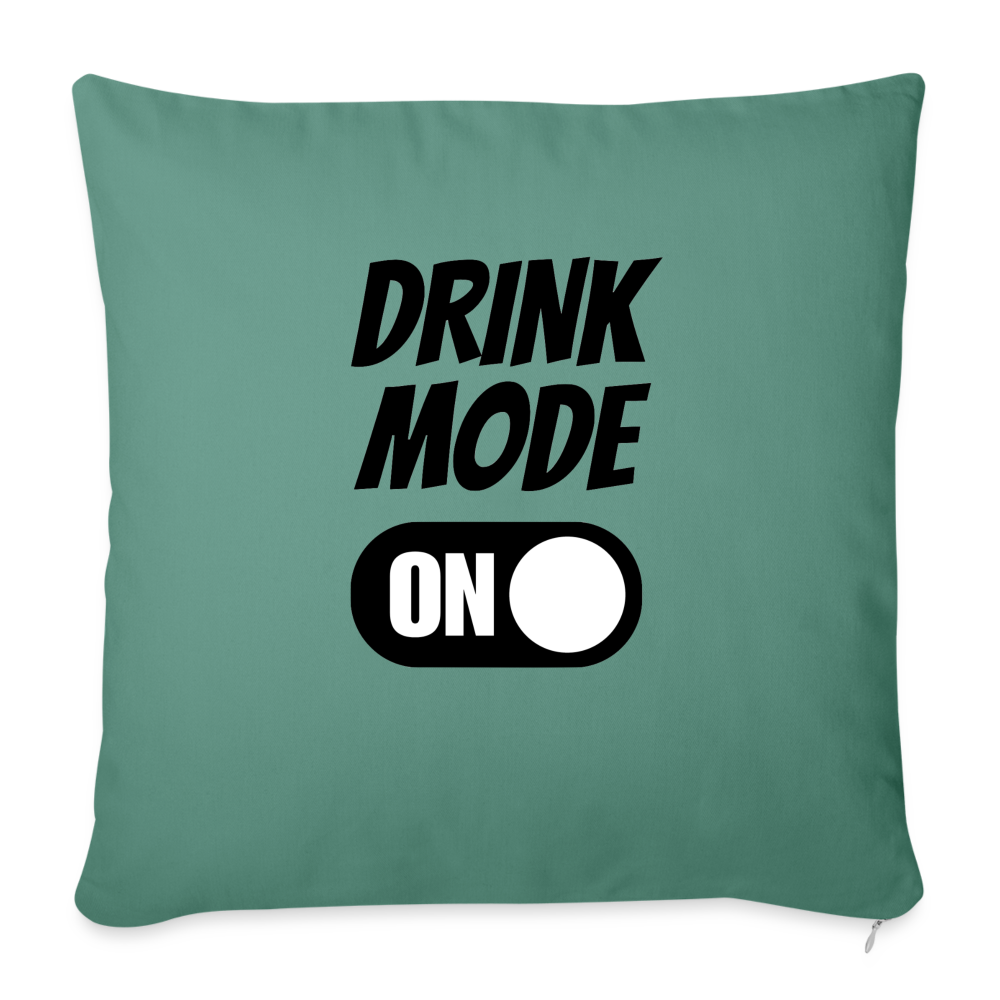 DRINK MODE ON - Sofakissen mit Füllung 44 x 44 cm - Tanngrün