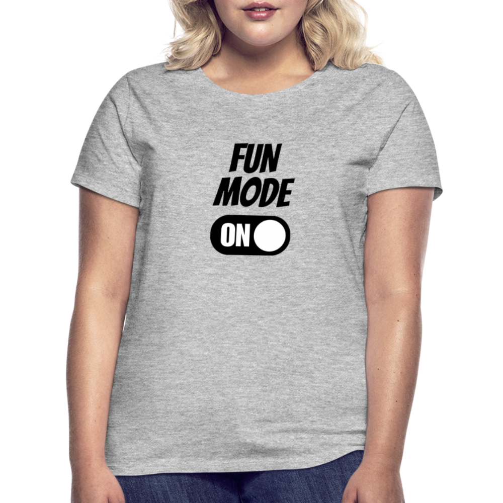 DRIN MODE ON - Damen T-Shirt - Grau meliert