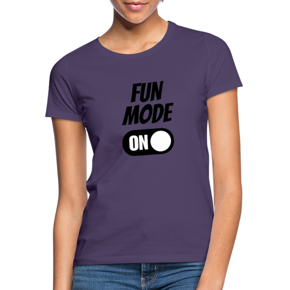 DRIN MODE ON - Damen T-Shirt - Dunkellila