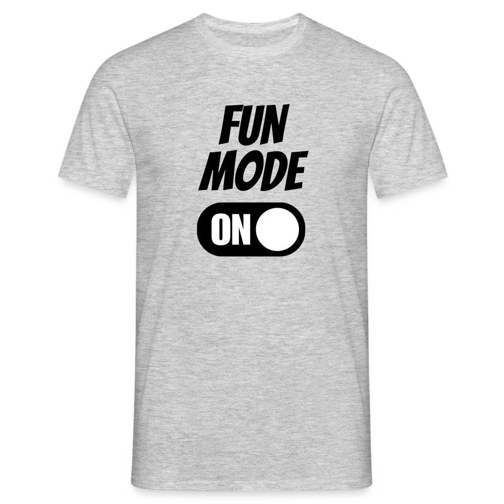 FUN MODE ON - Herren T-Shirt - Grau meliert