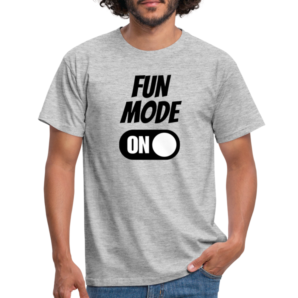 FUN MODE ON - Herren T-Shirt - Grau meliert