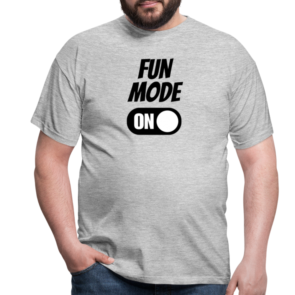 FUN MODE ON - Herren T-Shirt - Grau meliert