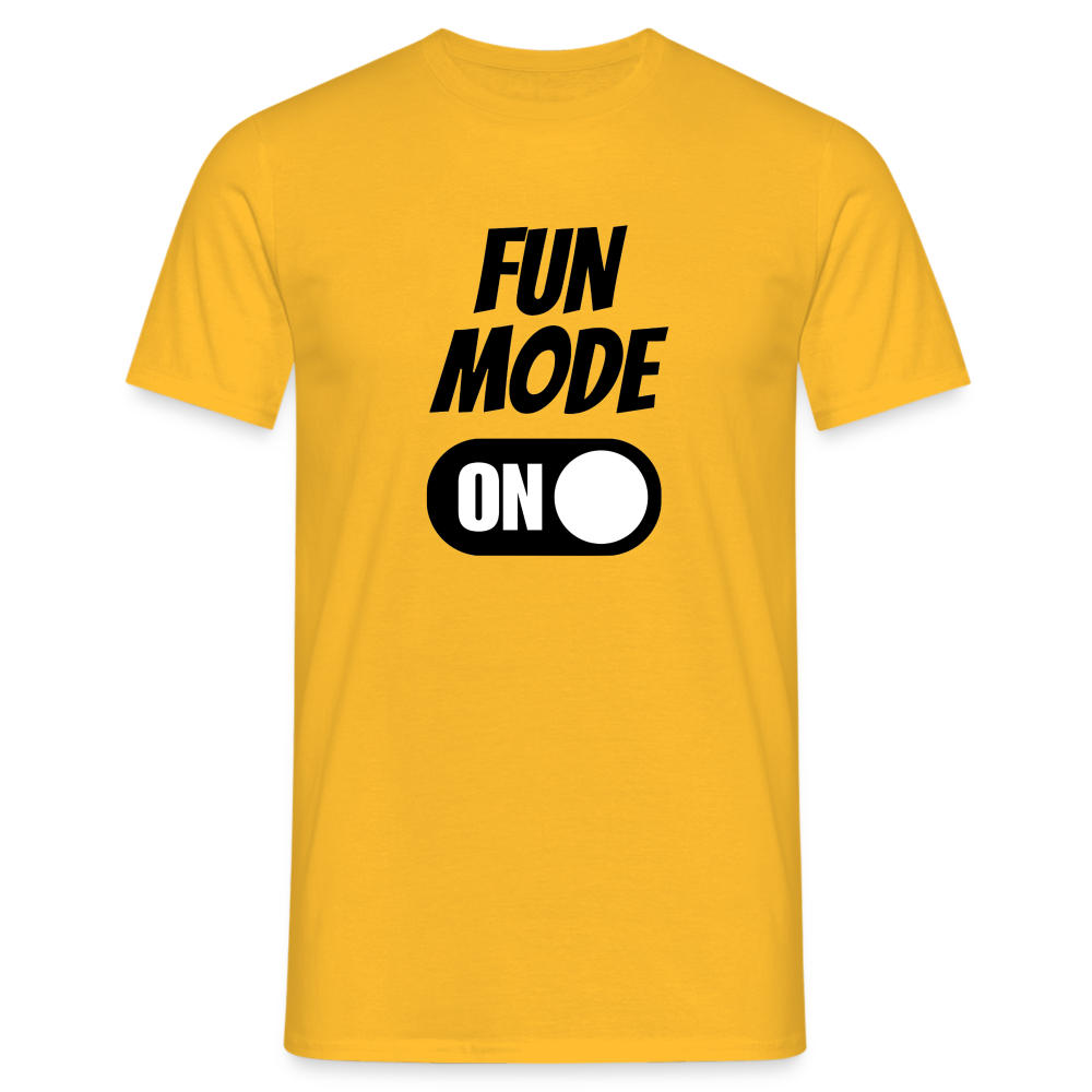 FUN MODE ON - Herren T-Shirt - Gelb