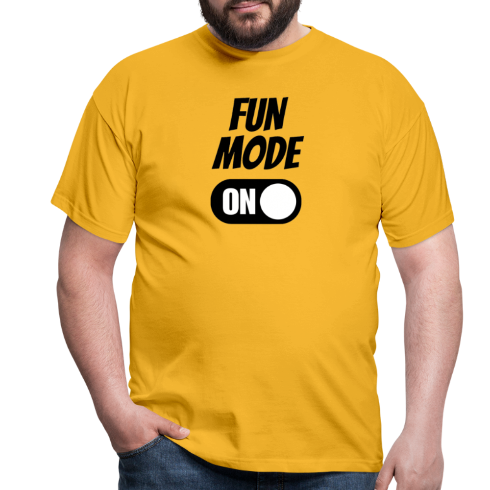 FUN MODE ON - Herren T-Shirt - Gelb