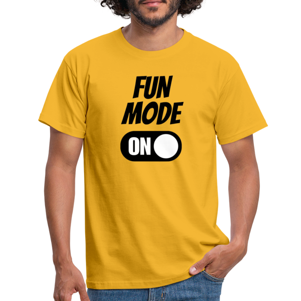 FUN MODE ON - Herren T-Shirt - Gelb