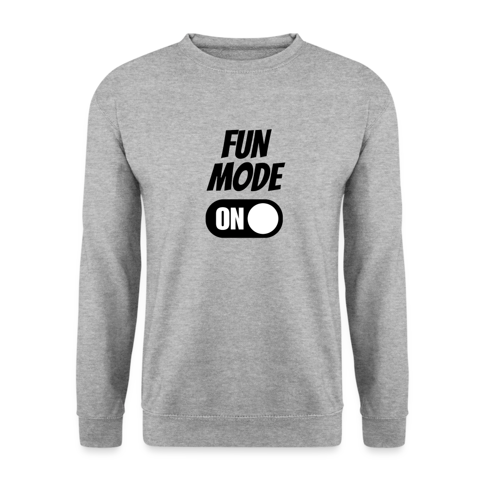 FUN MODE ON - Unisex Pullover - Weißgrau meliert