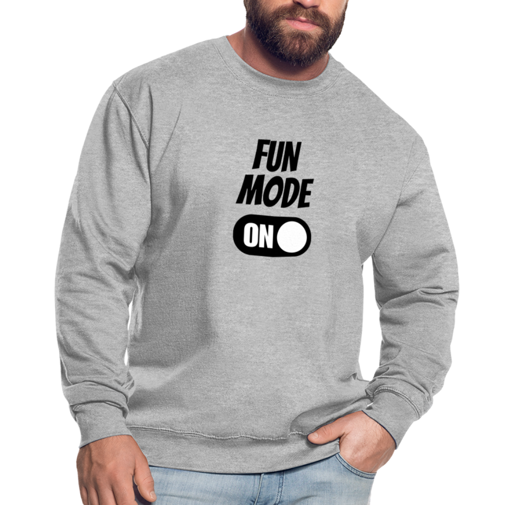 FUN MODE ON - Unisex Pullover - Weißgrau meliert