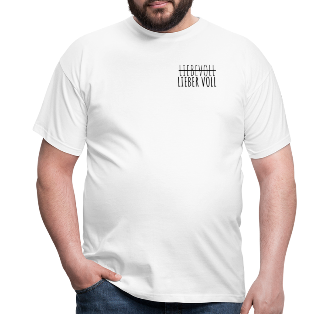 LIEBER VOLL - Herren T-Shirt - weiß