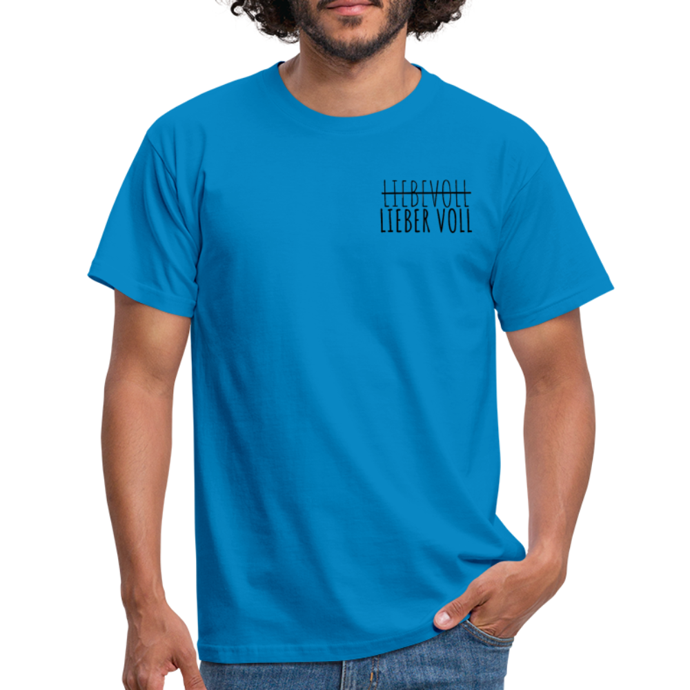 LIEBER VOLL - Herren T-Shirt - Royalblau