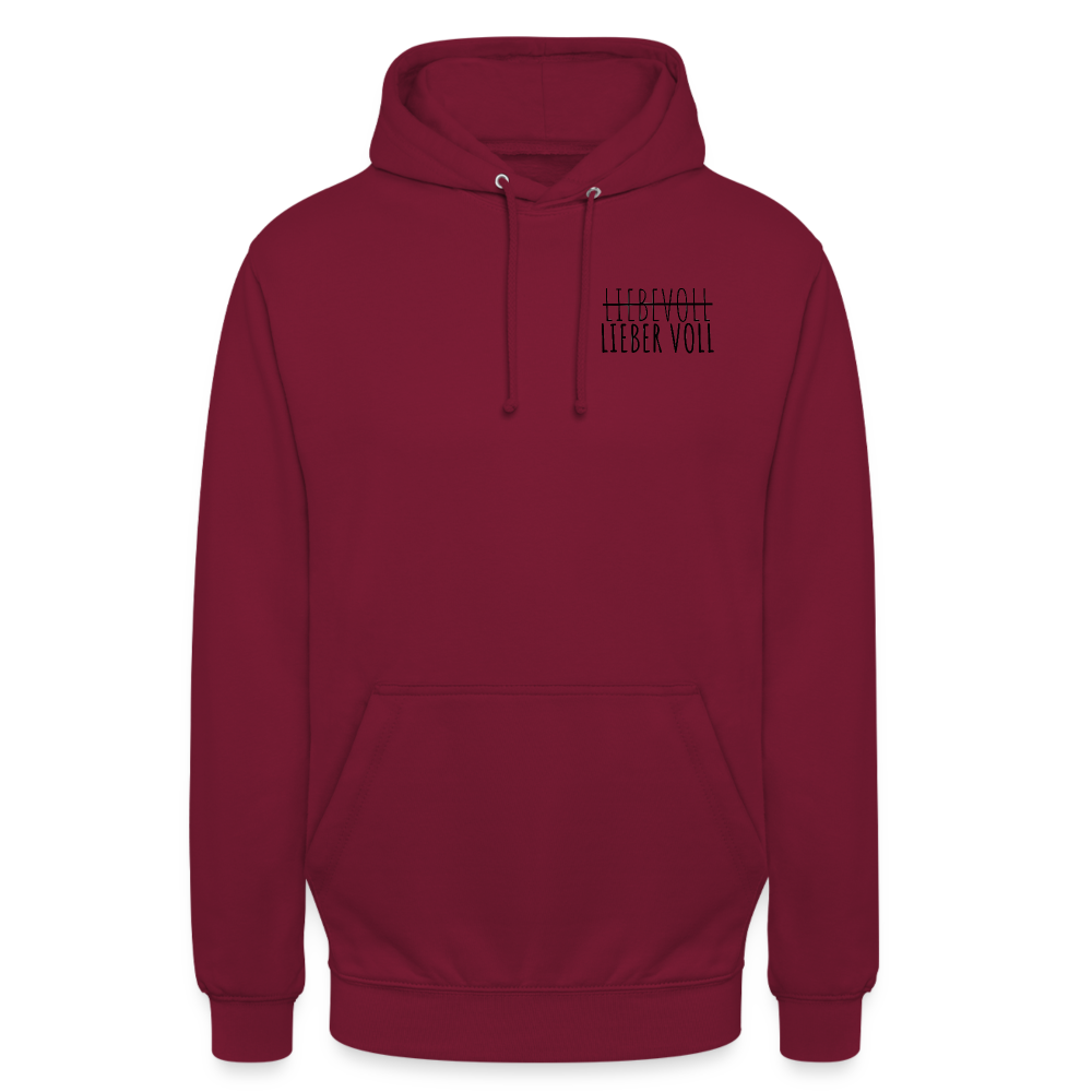 LIEBER VOLL - Unisex Hoodie - Bordeaux