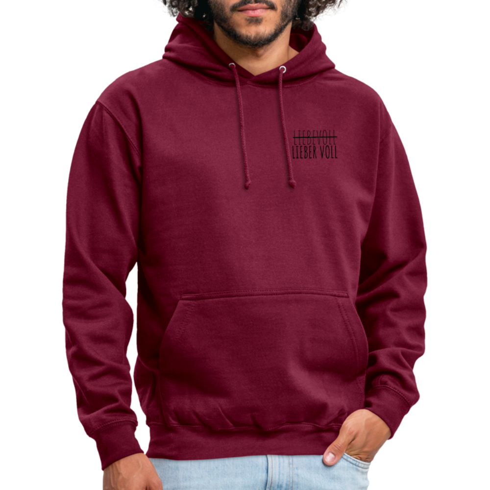 LIEBER VOLL - Unisex Hoodie - Bordeaux