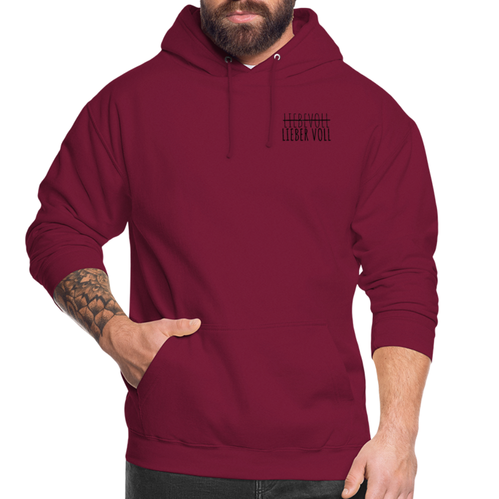 LIEBER VOLL - Unisex Hoodie - Bordeaux