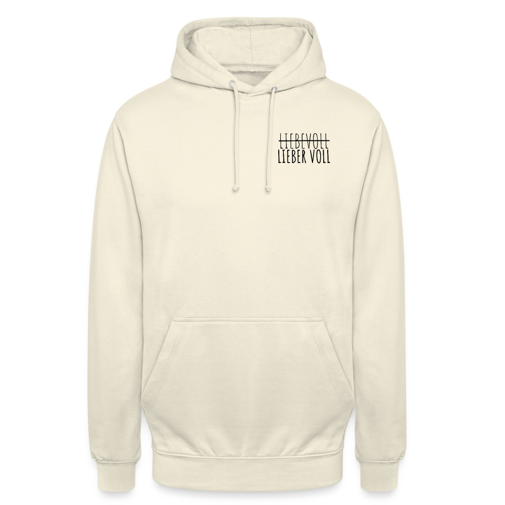 LIEBER VOLL - Unisex Hoodie - Vanille-Milchshake