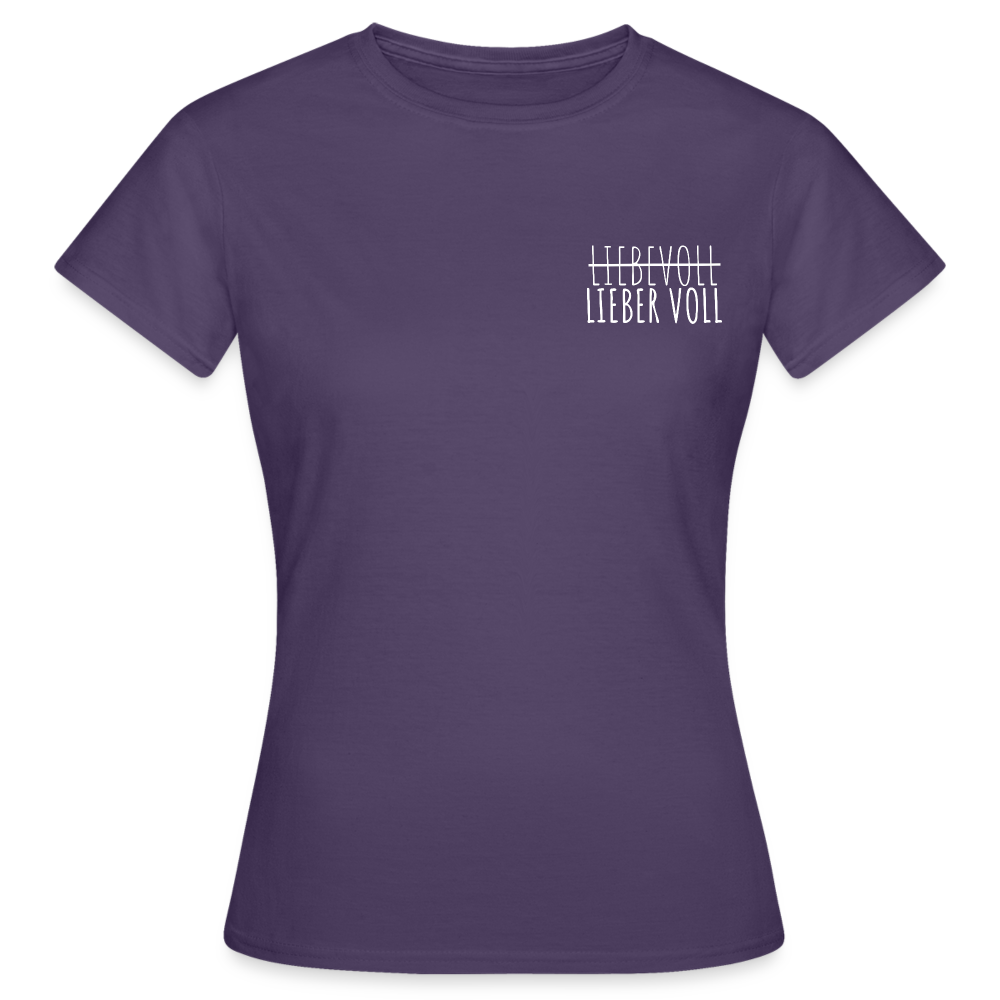 LIEBER VOLL - Damen T-Shirt - Dunkellila