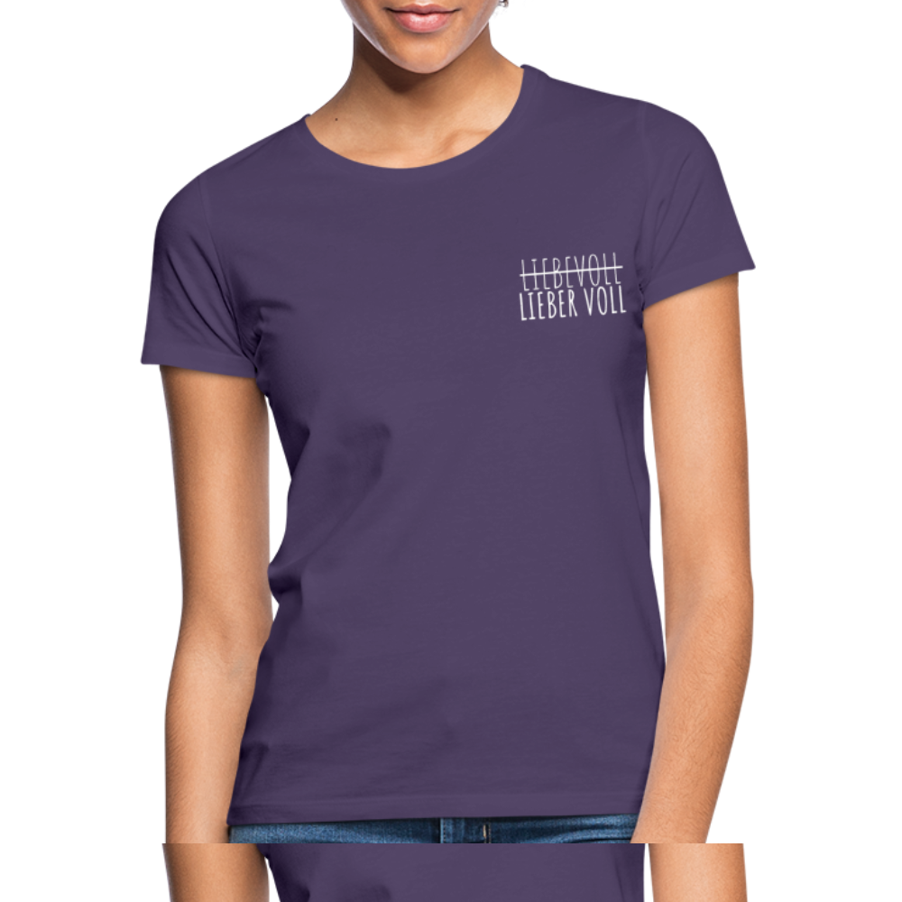 LIEBER VOLL - Damen T-Shirt - Dunkellila