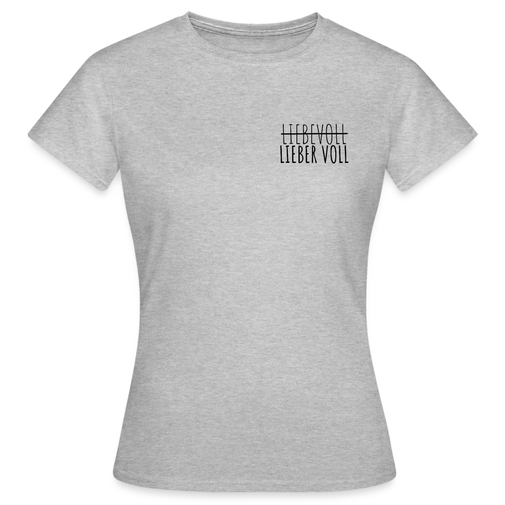 LIEBER VOLL - Damen T-Shirt - Grau meliert