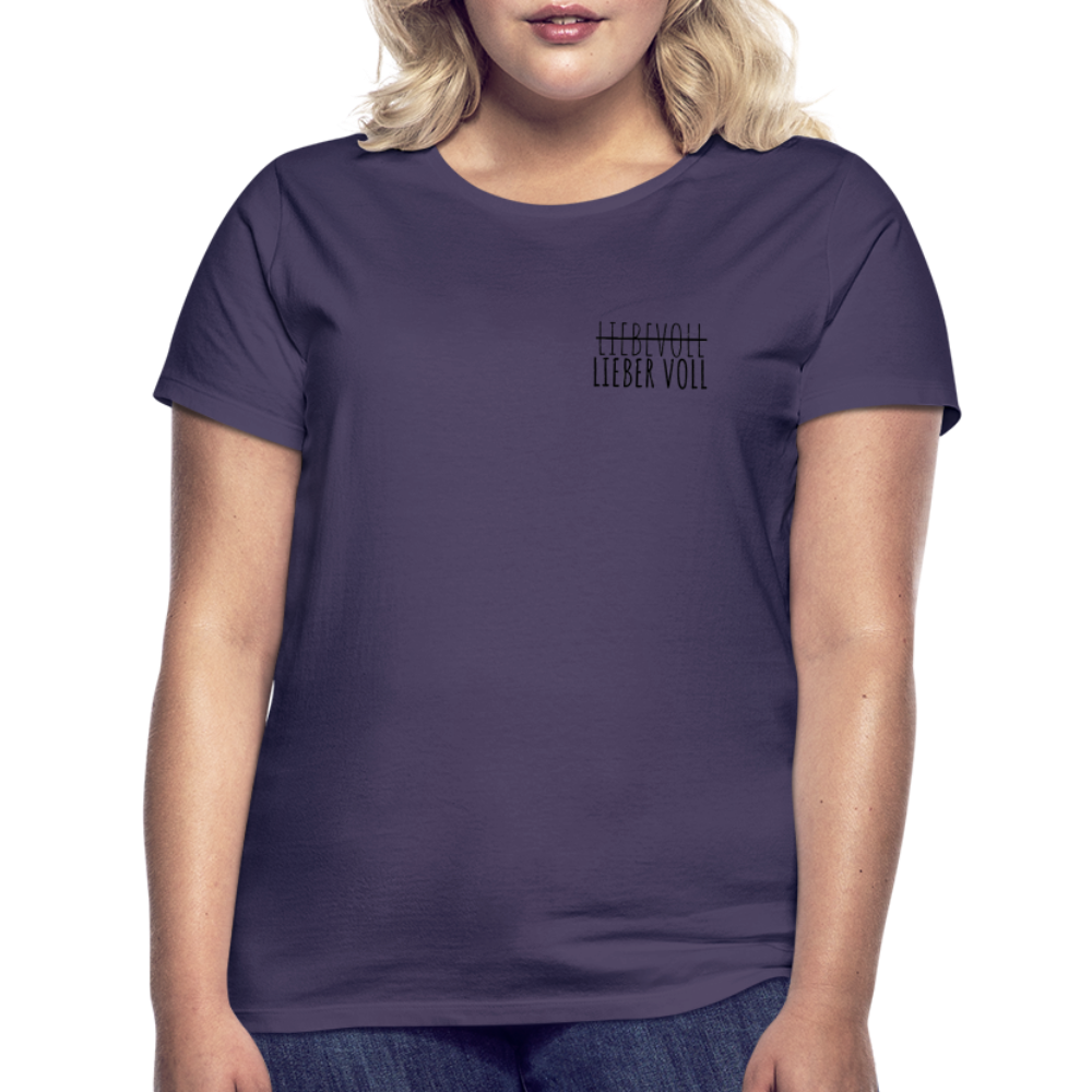 LIEBER VOLL - Damen T-Shirt - Dunkellila