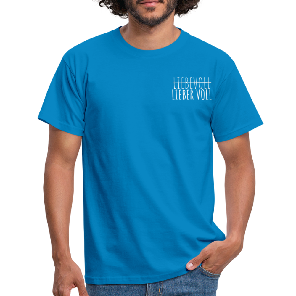 LIEBER VOLL - Herren T-Shirt - Royalblau