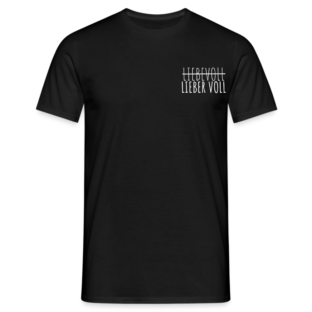 LIEBER VOLL - Herren T-Shirt - Schwarz