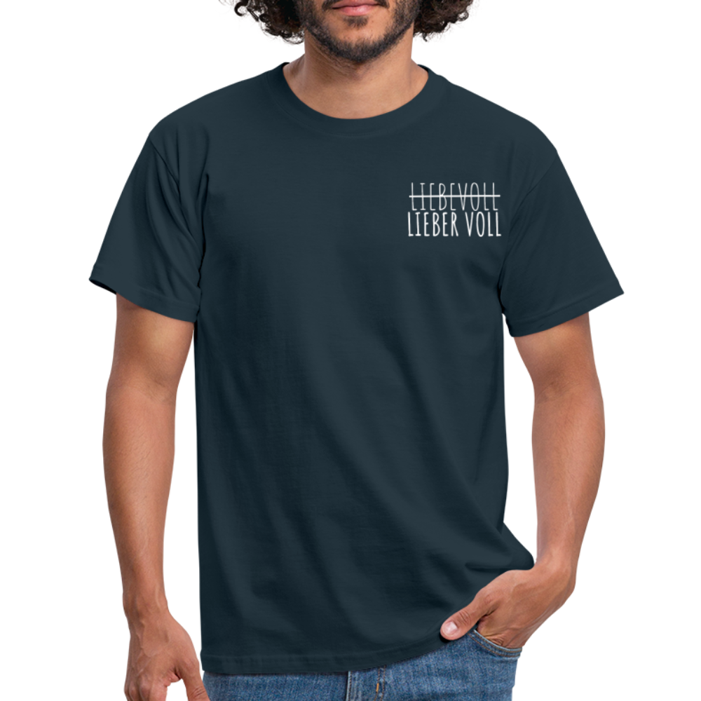 LIEBER VOLL - Herren T-Shirt - Navy