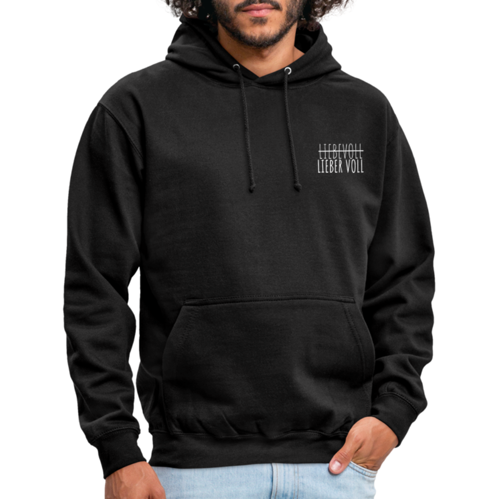 LIEBER VOLL - Unisex Hoodie - Schwarz