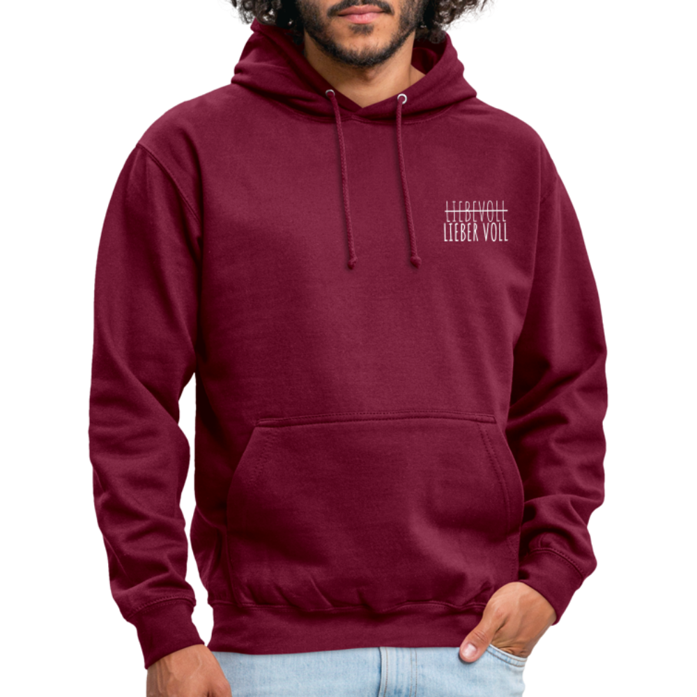 LIEBER VOLL - Unisex Hoodie - Bordeaux