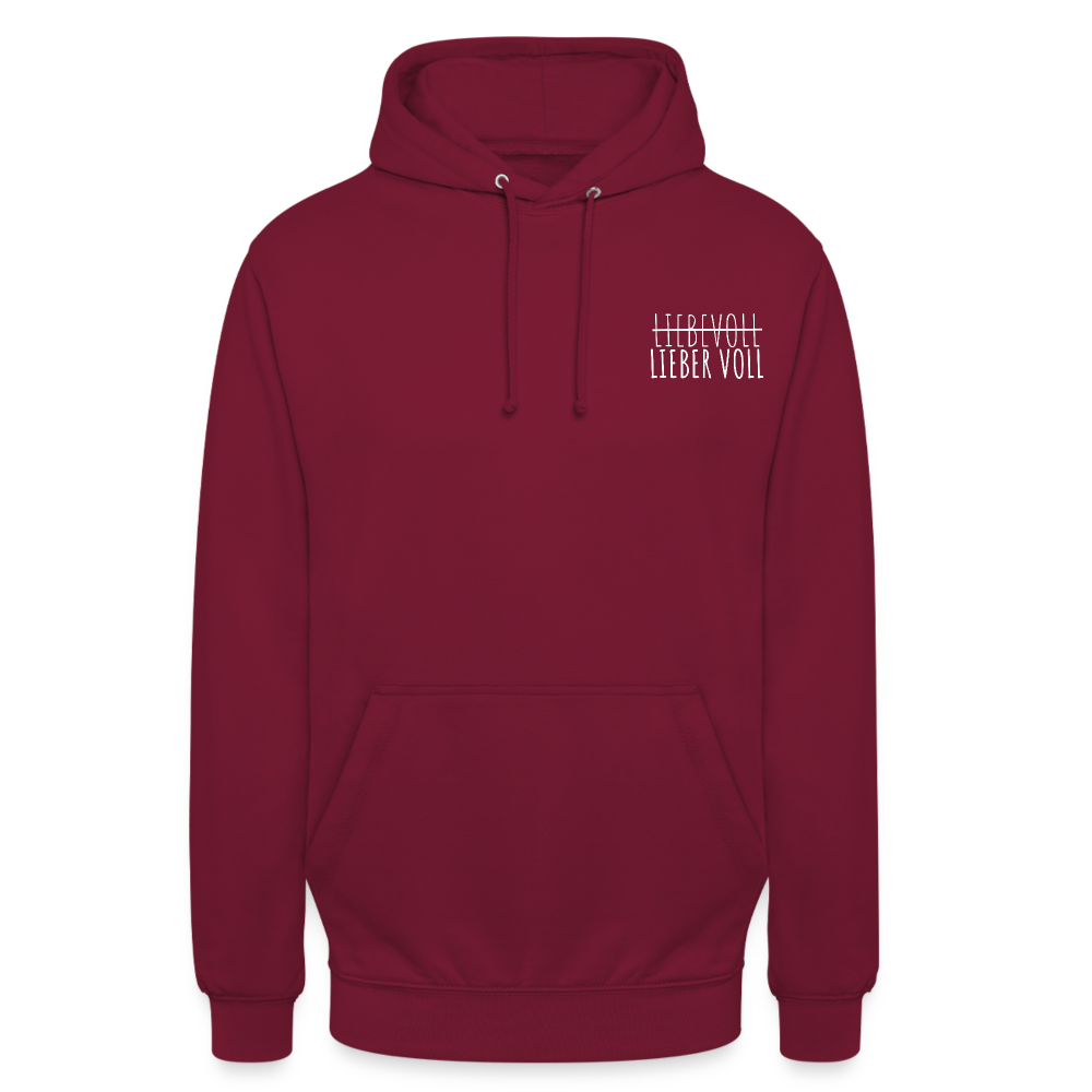 LIEBER VOLL - Unisex Hoodie - Bordeaux