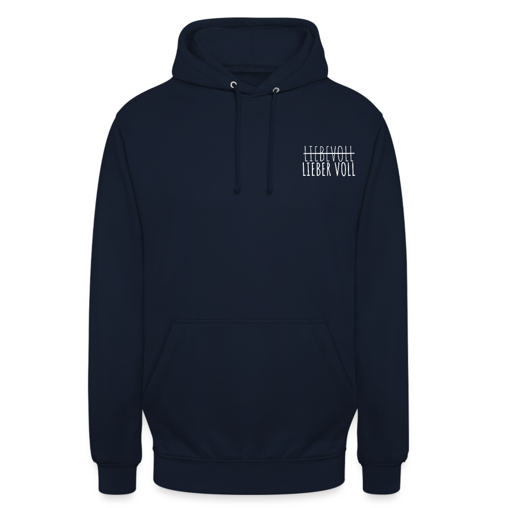 LIEBER VOLL - Unisex Hoodie - Navy