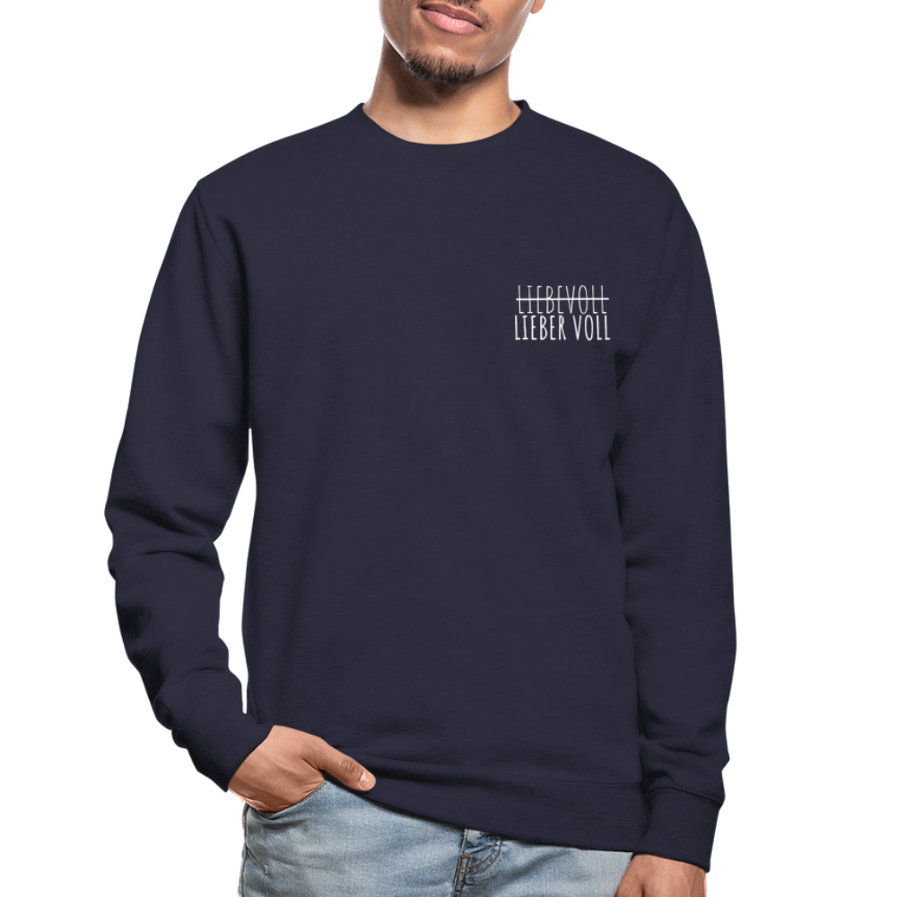 LIEBER VOLL - Unisex Pullover - Navy