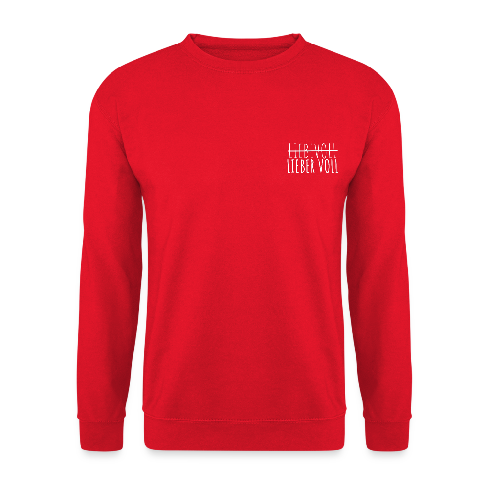 LIEBER VOLL - Unisex Pullover - Rot