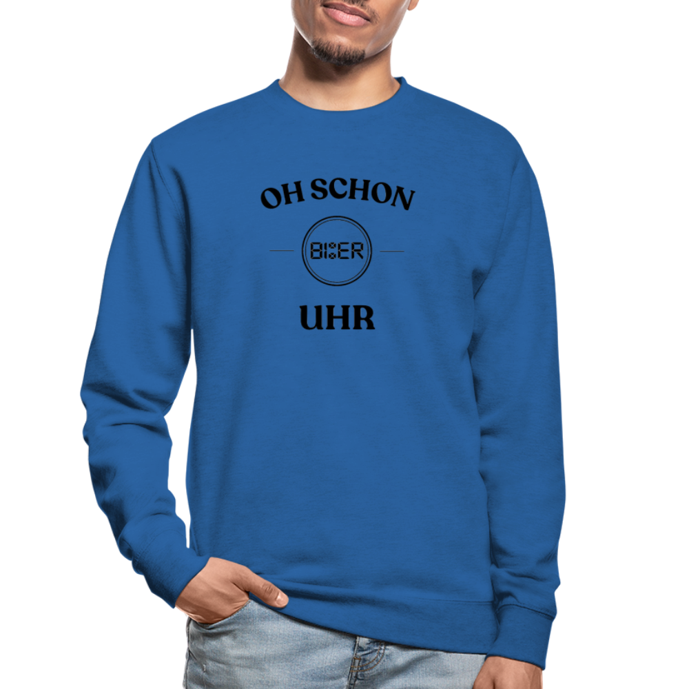 SCHON BIER UHR - Unisex Pullover - Royalblau