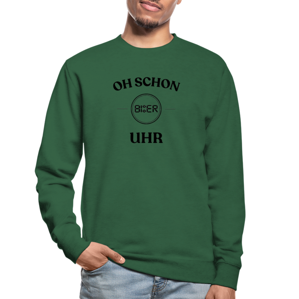 SCHON BIER UHR - Unisex Pullover - Grün