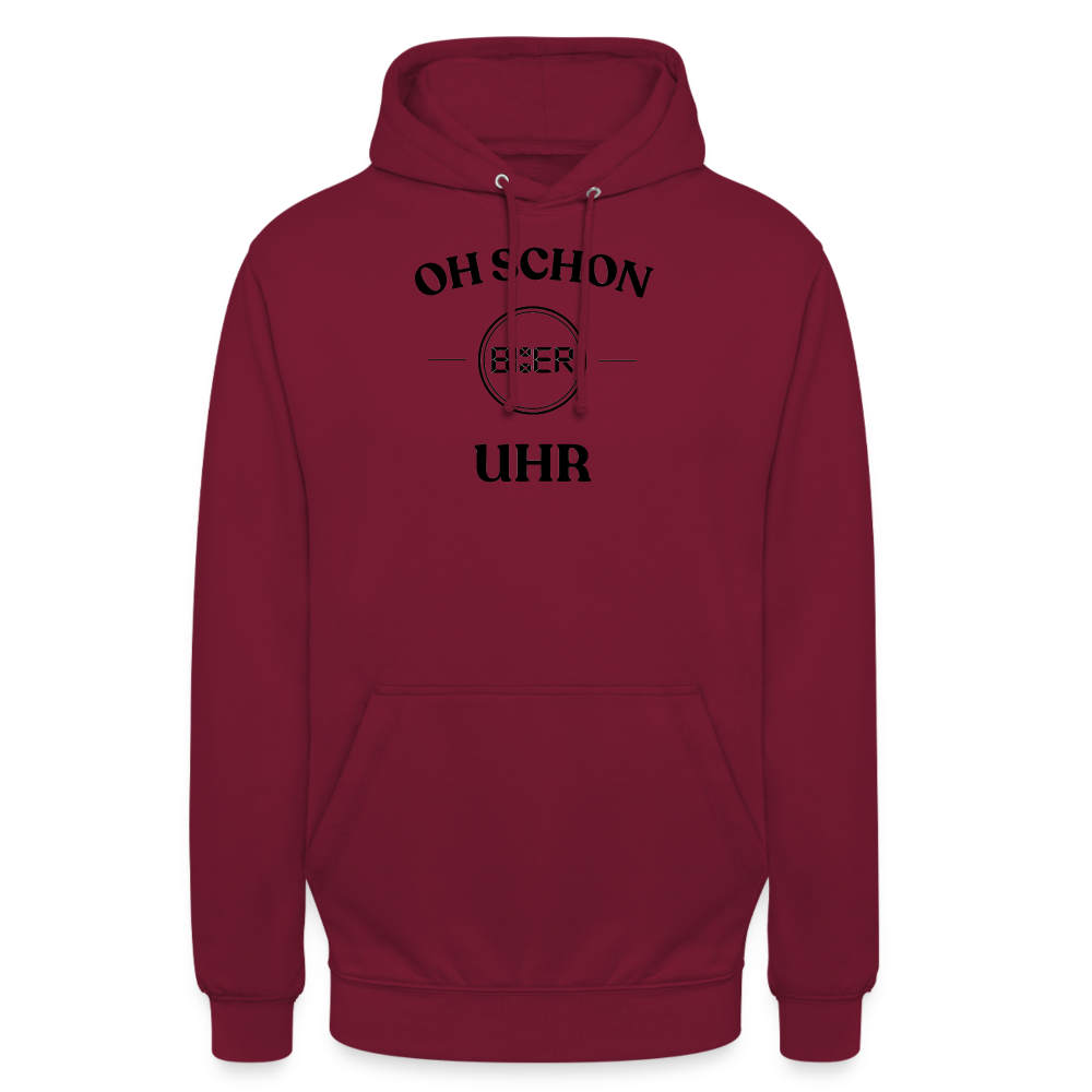 SCHON BIER UHR - Unisex Hoodie - Bordeaux