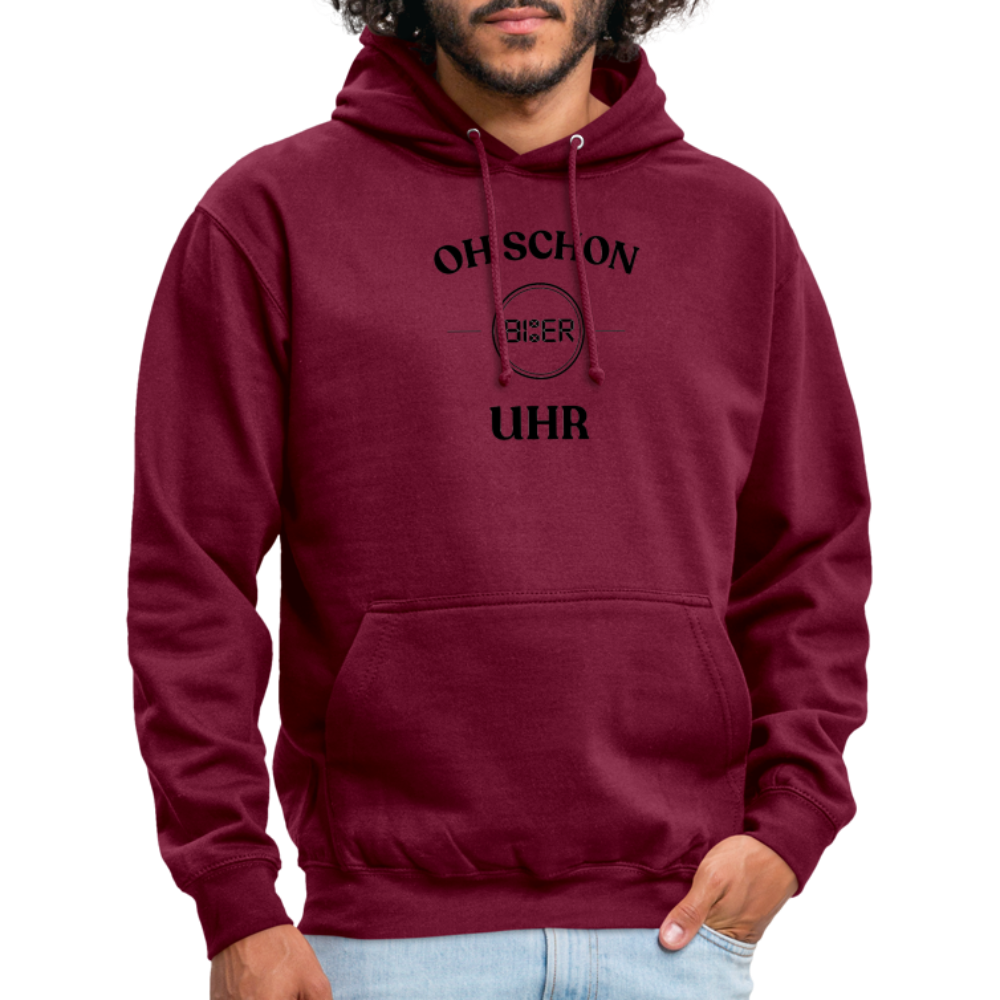 SCHON BIER UHR - Unisex Hoodie - Bordeaux