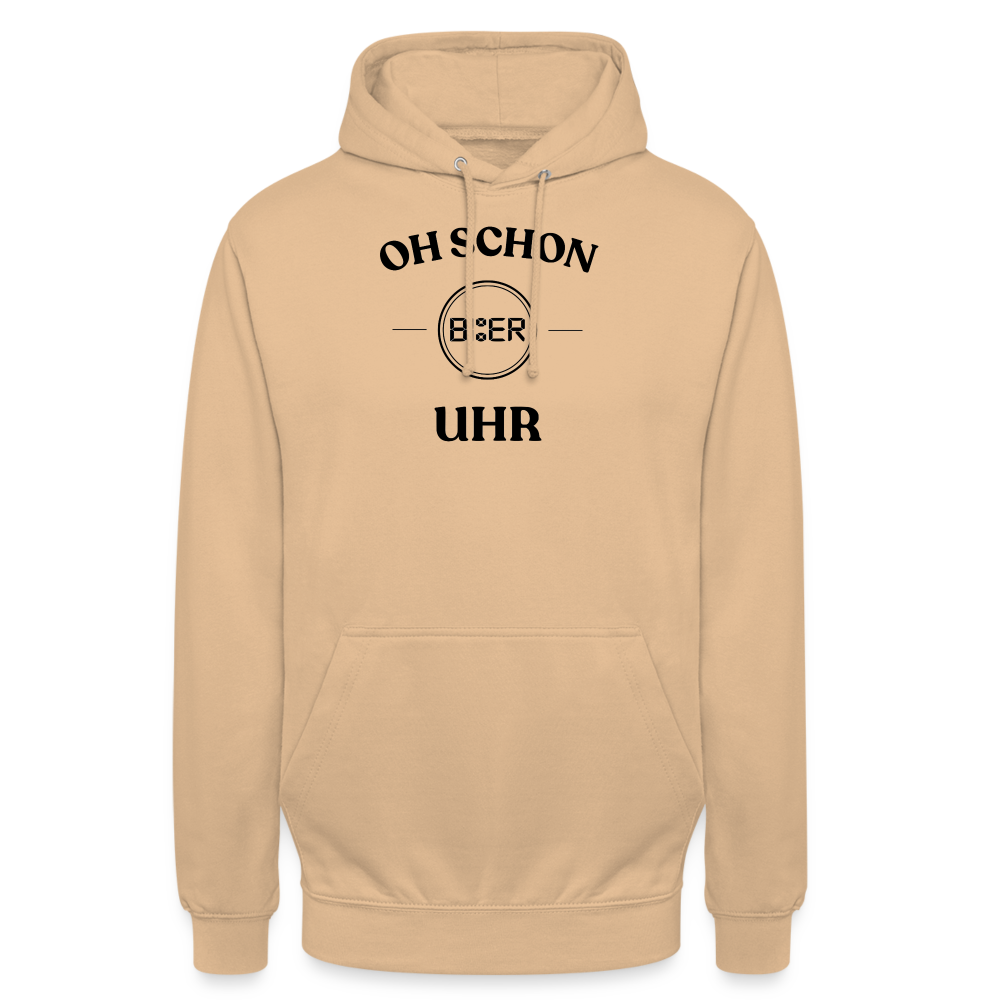 SCHON BIER UHR - Unisex Hoodie - Beige