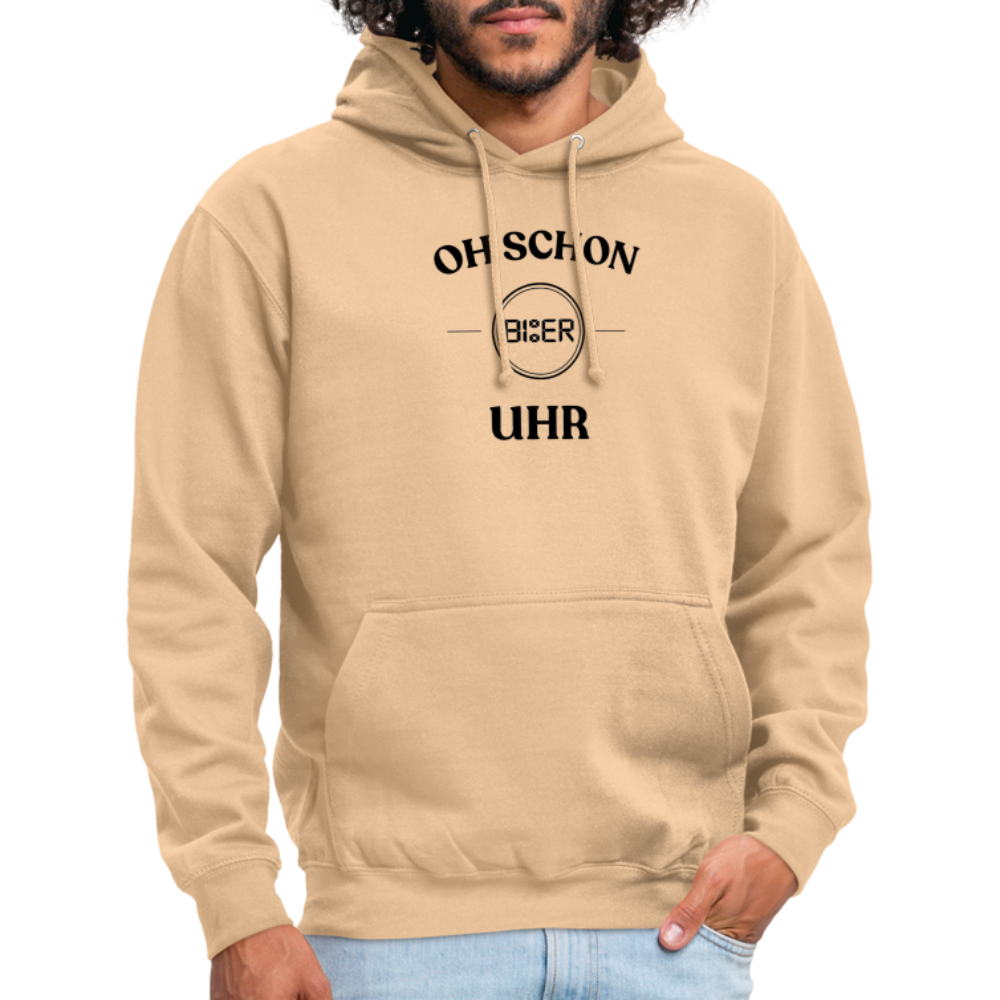 SCHON BIER UHR - Unisex Hoodie - Beige