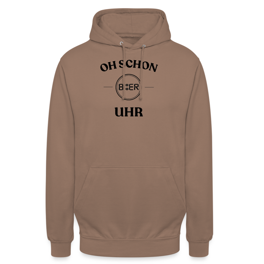 SCHON BIER UHR - Unisex Hoodie - Mokka