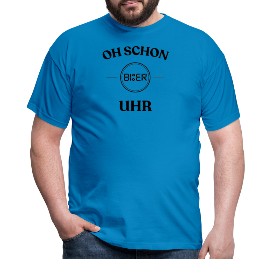 SCHON BIER UHR - Herren T-Shirt - Royalblau