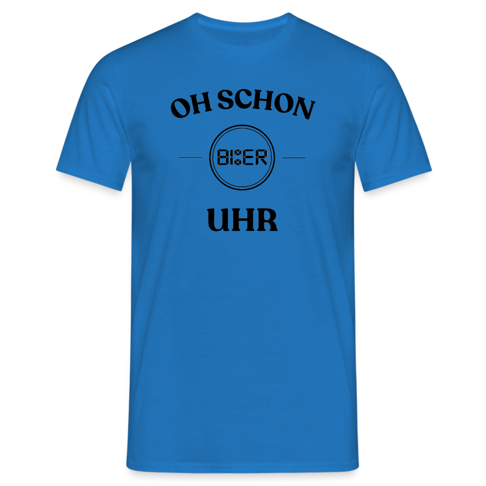 SCHON BIER UHR - Herren T-Shirt - Royalblau