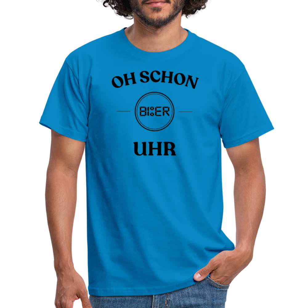 SCHON BIER UHR - Herren T-Shirt - Royalblau