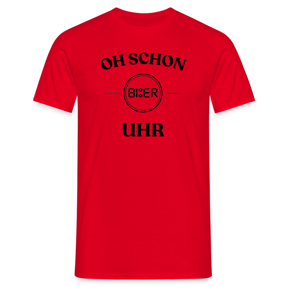 SCHON BIER UHR - Herren T-Shirt - Rot