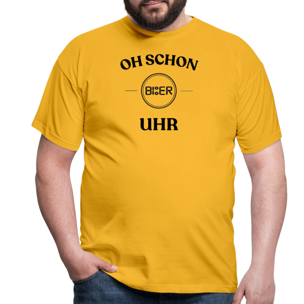 SCHON BIER UHR - Herren T-Shirt - Gelb