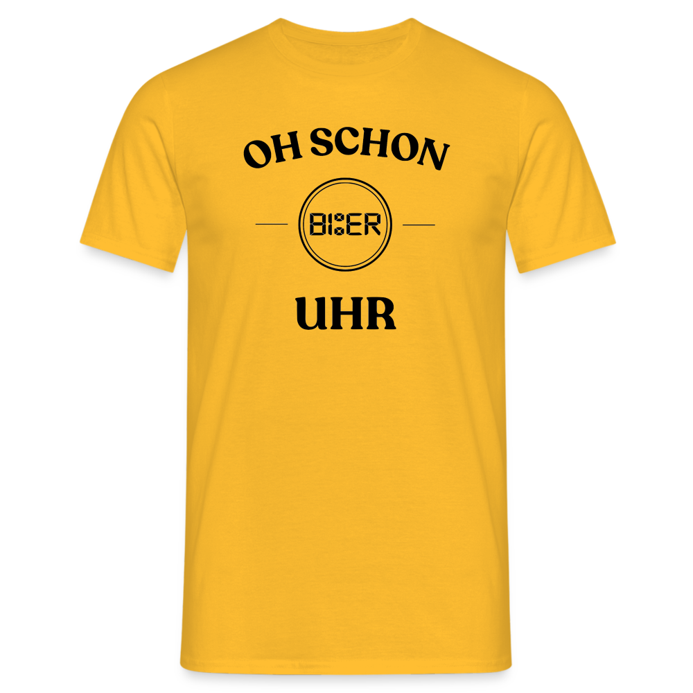 SCHON BIER UHR - Herren T-Shirt - Gelb