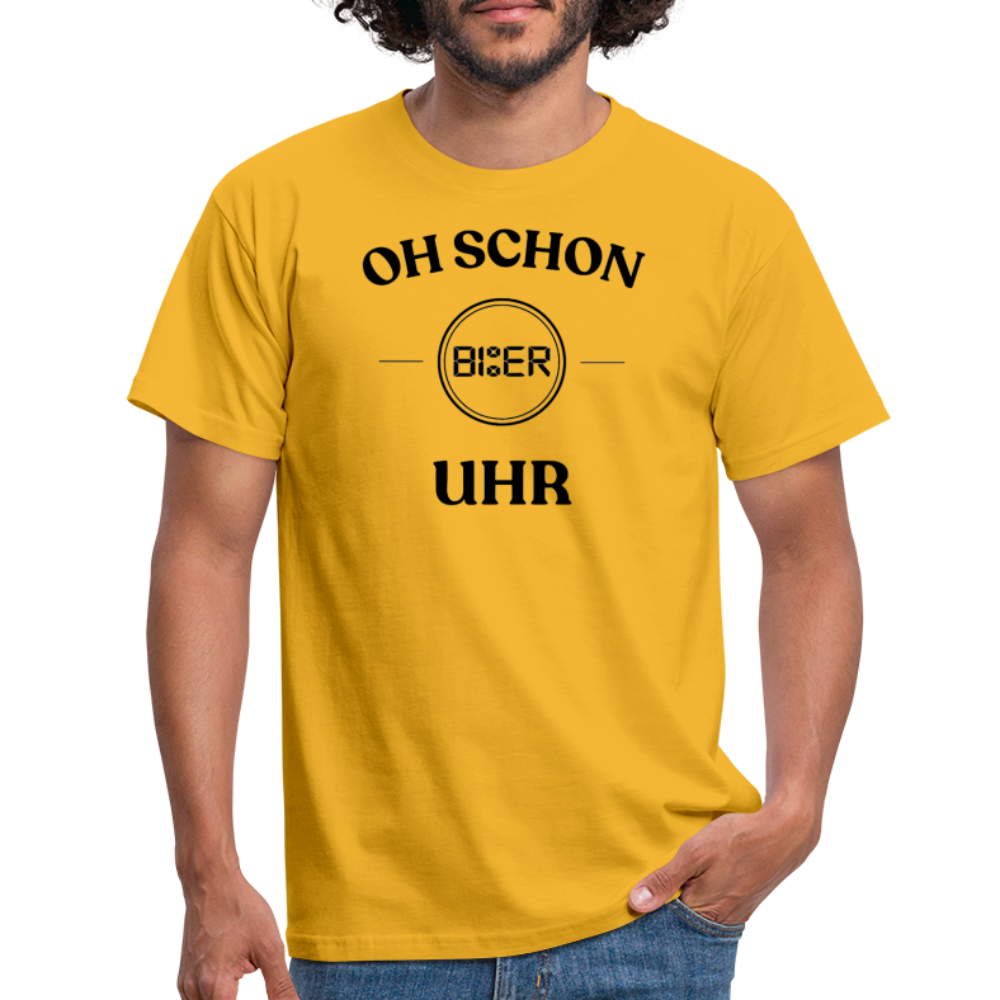 SCHON BIER UHR - Herren T-Shirt - Gelb