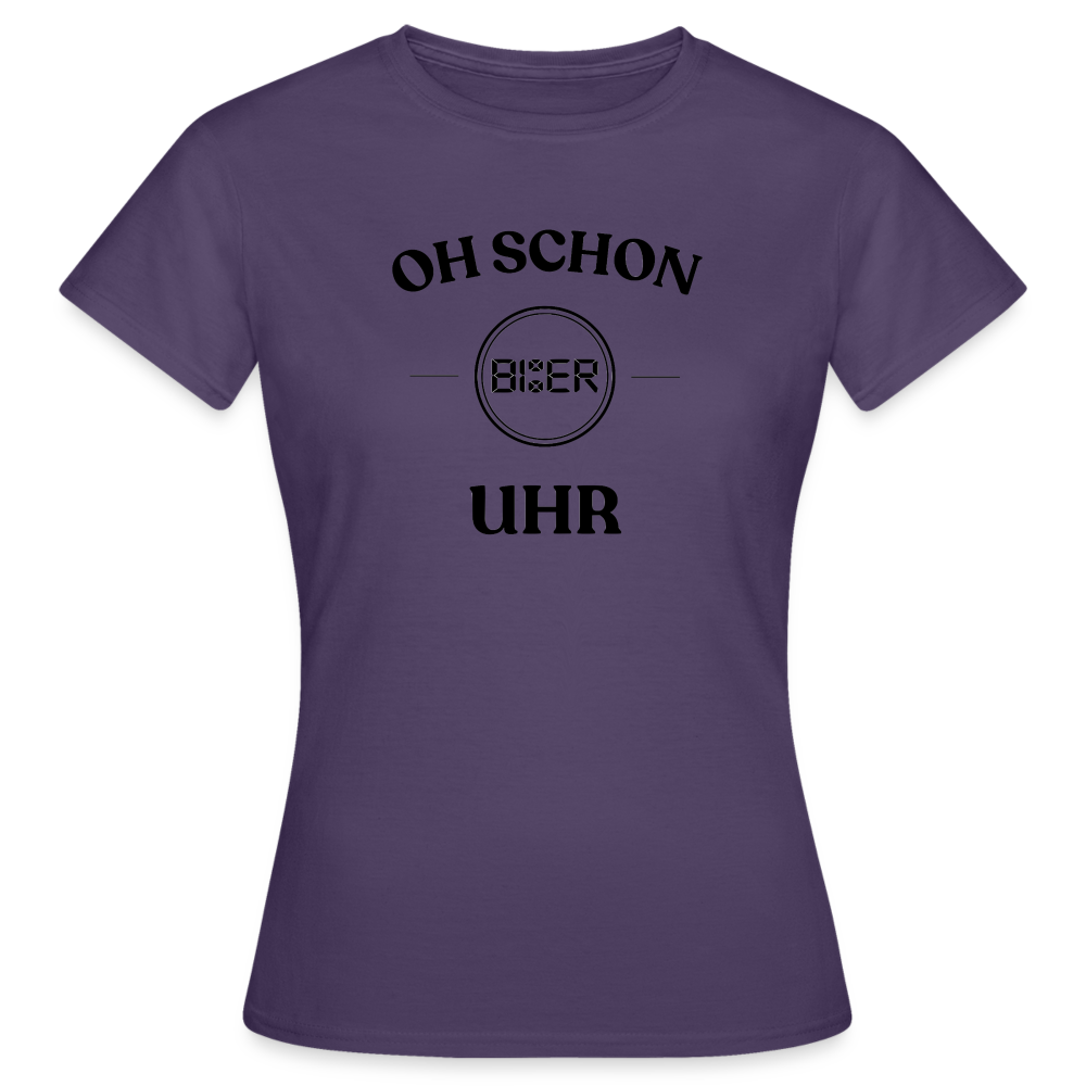 SCHON BIER UHR - Frauen T-Shirt - Dunkellila