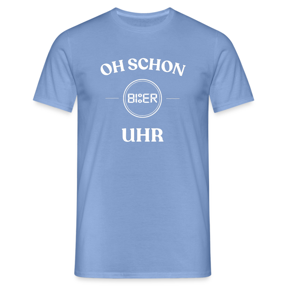 SCHON BIER UHR - Herren T-Shirt - carolina blue